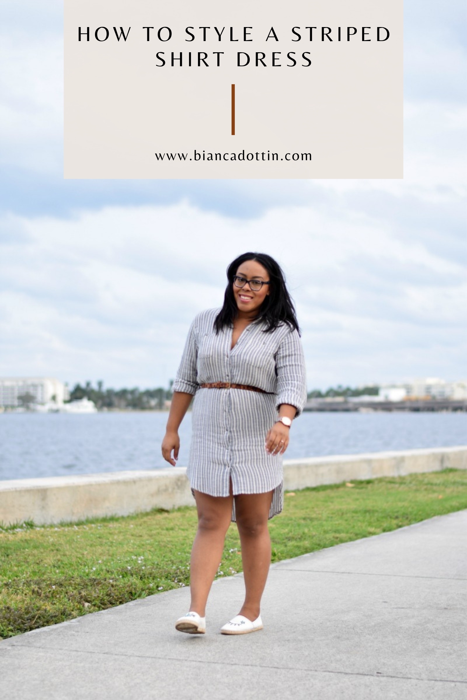 how to style a striped shirt dress