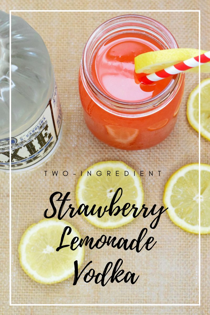 Two-Ingredient Strawberry Lemonade Vodka Cocktail | Bianca Dottin