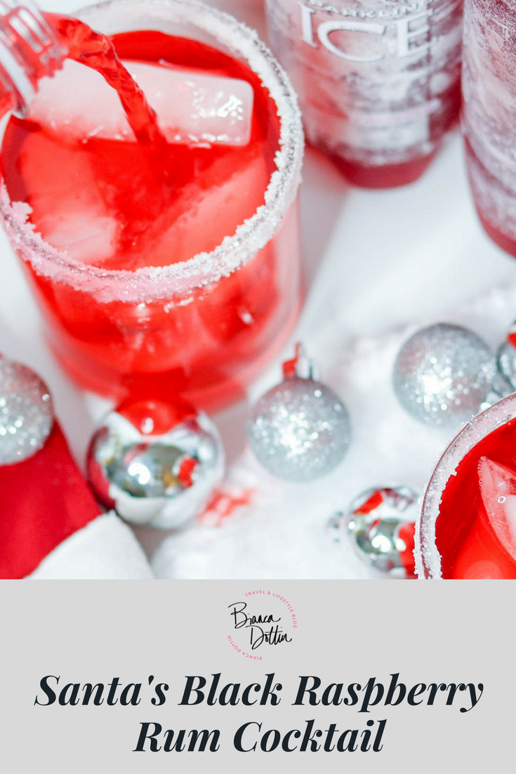 Santa's Black Raspberry Rum Cocktail | Bianca Dottin