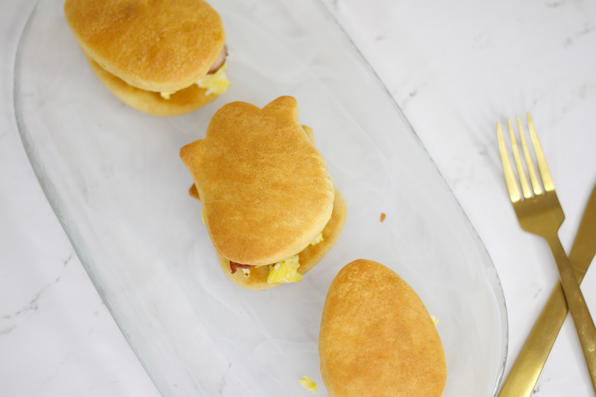 Easter Inspired Bacon Egg and Cheese Sandwiches - Bianca Dottin