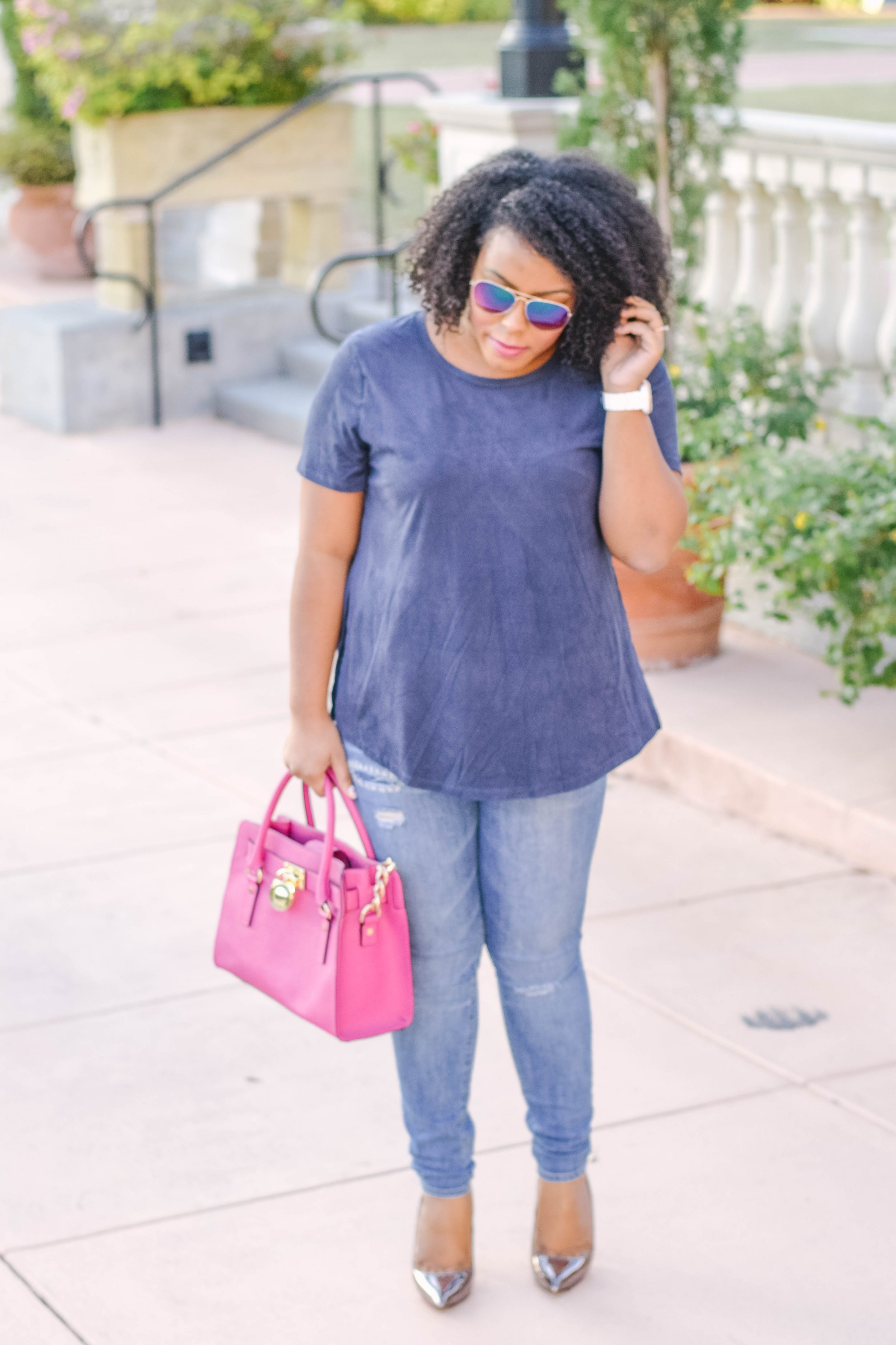 Navy Blue Top - Bianca Dottin - Orlando Fashion Blogger