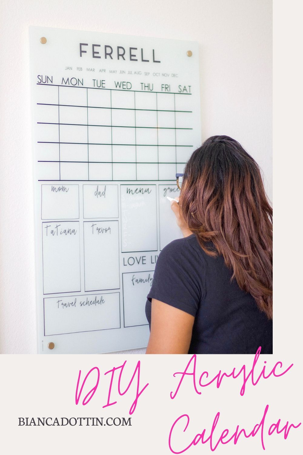DIY Acrylic Calendar