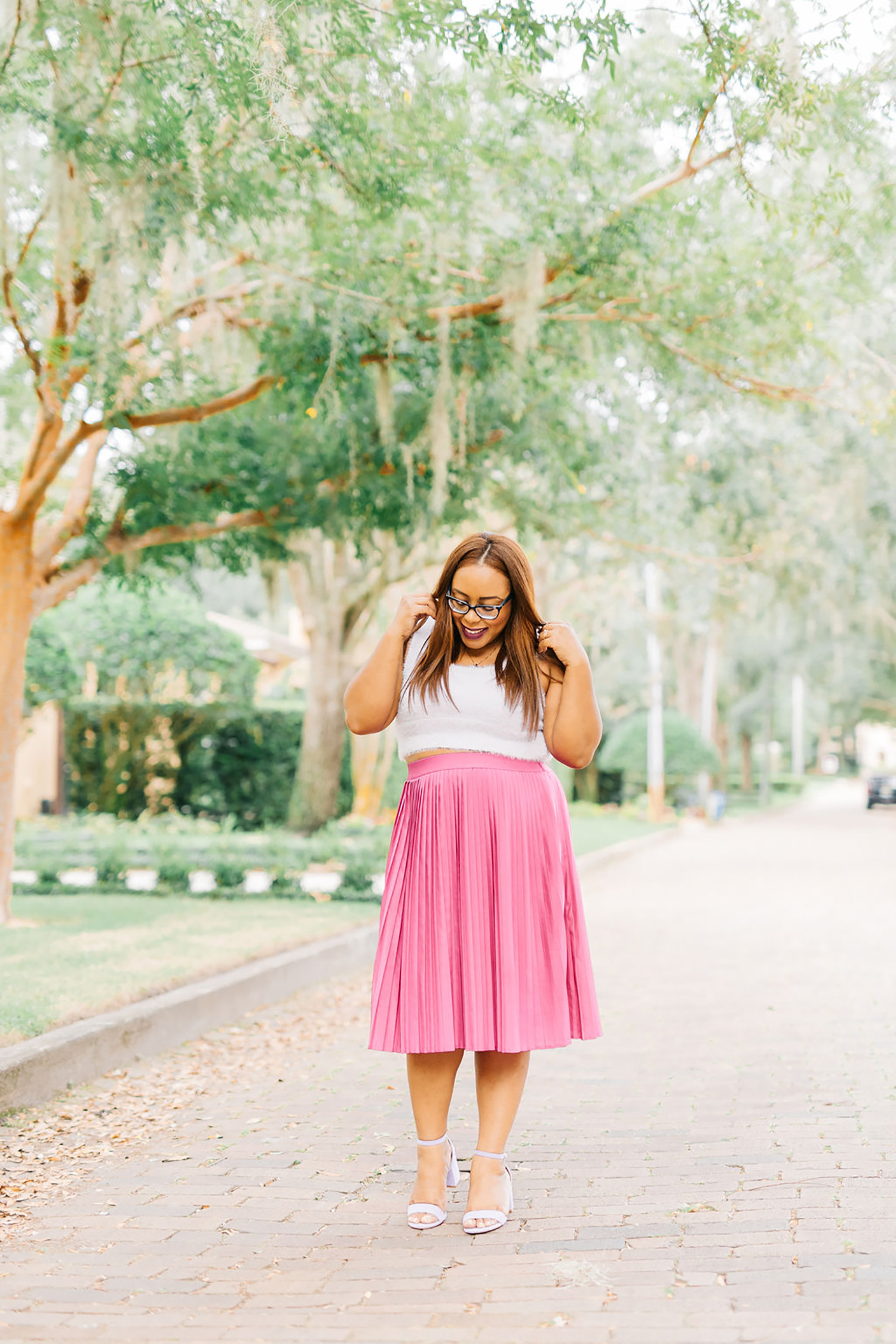 pink and purple outfit