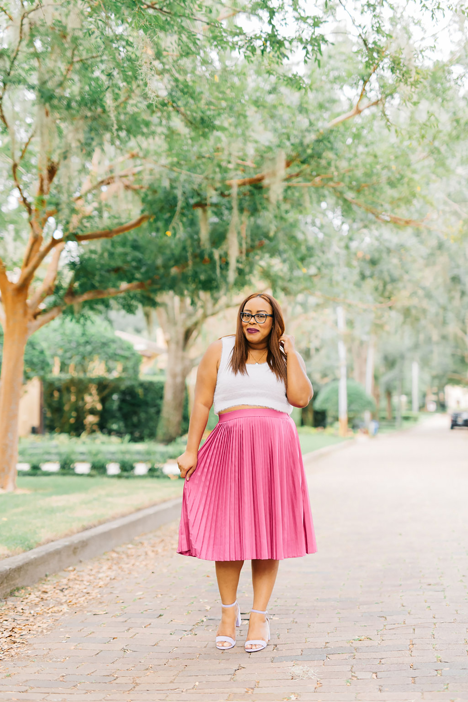 pink and purple outfit