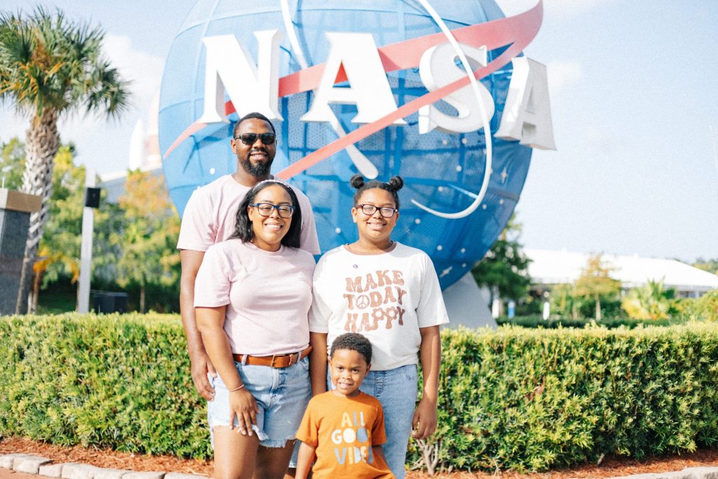 Viagem em família ao Centro Espacial Kennedy