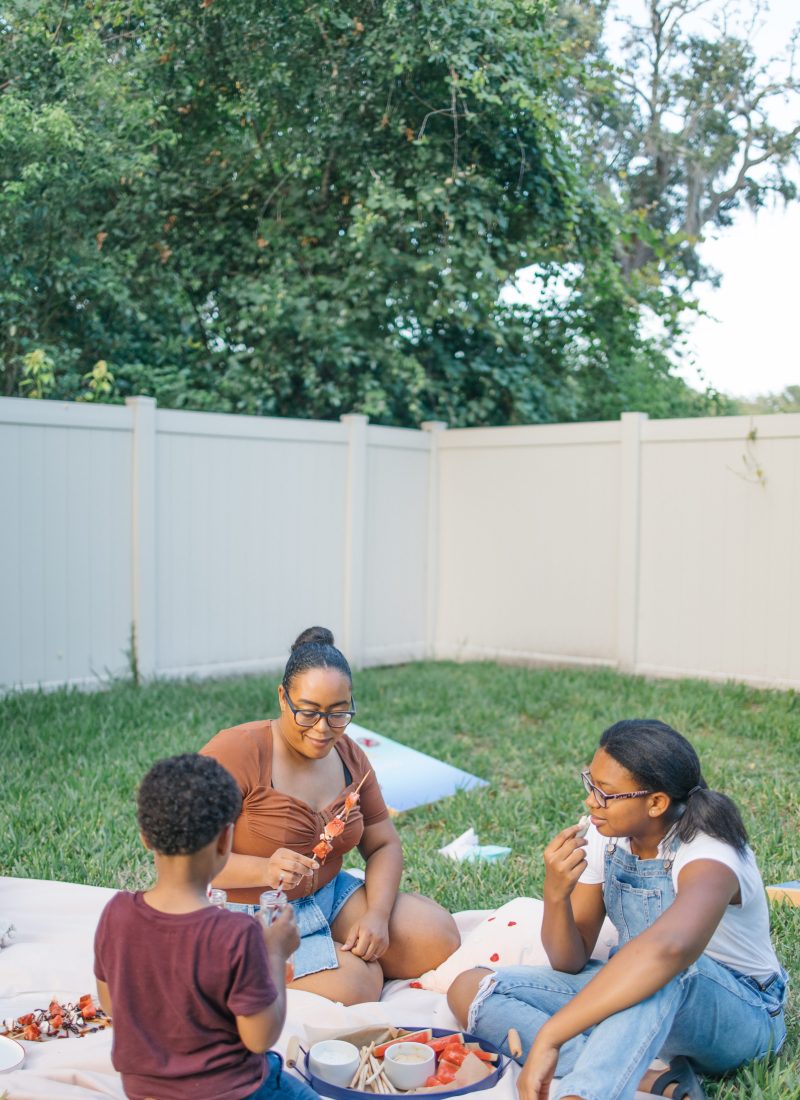 backyard picnic at home