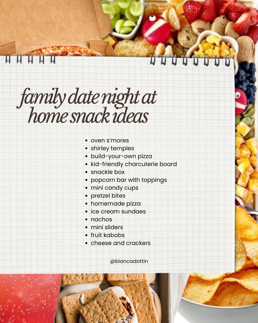 family date night at home snack ideas